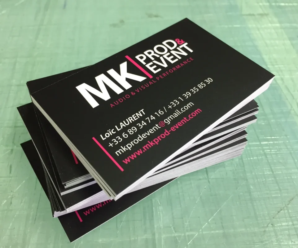 Carte de visite avec Gauffrage – MK Prod
