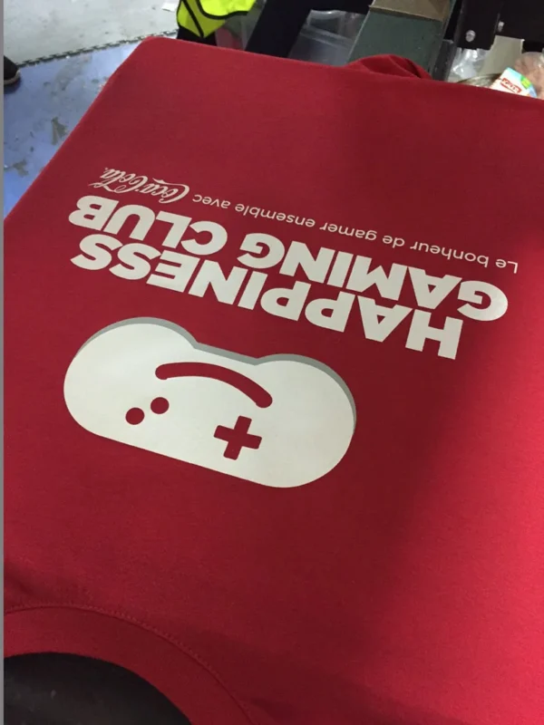 Sérigraphie sur t-shirt pour Coca-cola